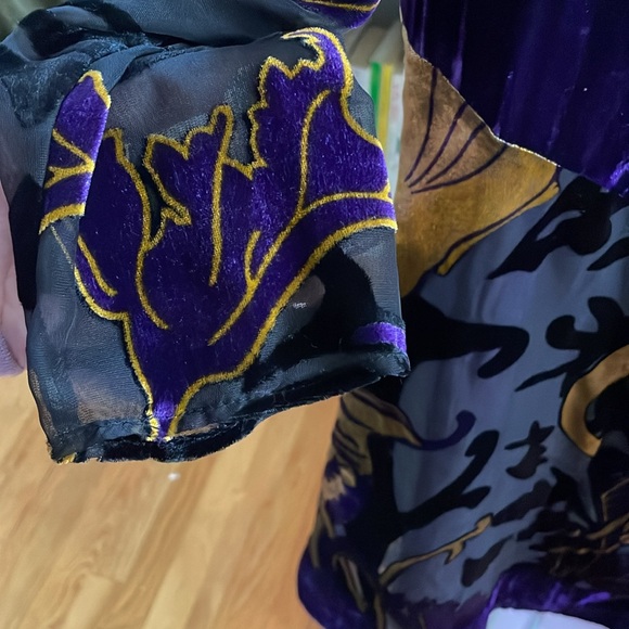 Chicos burnout velvet Kimono ; midnight violet - Picture 9 of 9